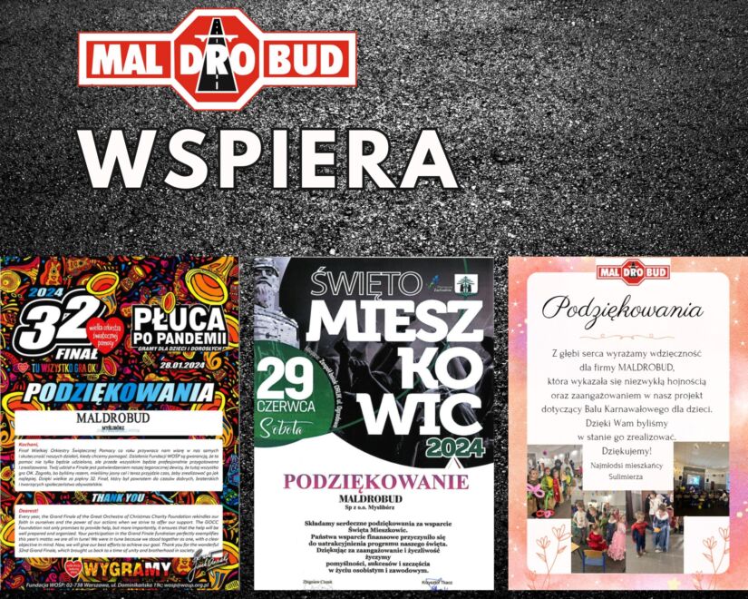 Firma MALDROBUD wspiera lokalne społeczności!